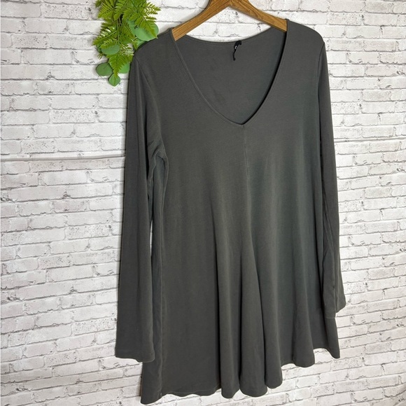 Jarbo Charcoal Gray Pima Cotton Swing Long Sleeve Tee - Picture 2 of 5